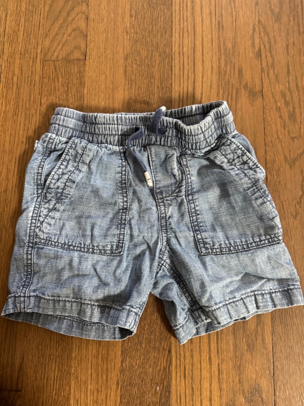 GAP Light Blue Denim-Look Elastic Waist Kids Shorts